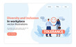 Promoting tolerance in the workplace. Flat vector illustration.