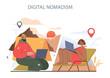 Digital Nomadism concept.