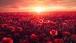 Poppy Field Tribute: A Neural Network's Remembrance Day Concept - Digitally Generated High Quality Art