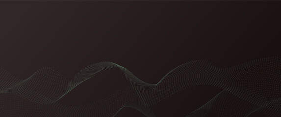 futuristic wavy dots particle pattern with gradient background, eps vector design concept for modern background, cover, banner