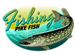 Pike Fish Fishing Vintage T-Shirt Design