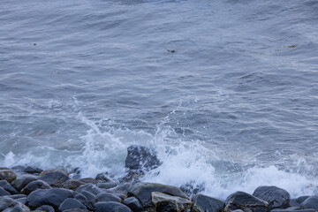 Sticker - Ocean waves crashing on the rocks