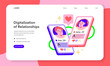 Lifestyle trends concept. The transformation of romantic connections in the digital age through online dating platforms.