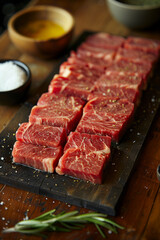 Fresh beef thin slices