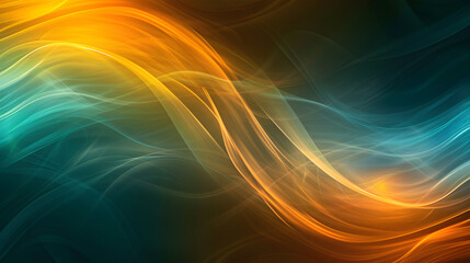 Wall Mural - Abstract teal orange yellow black abstract gradient Background. Generative AI.