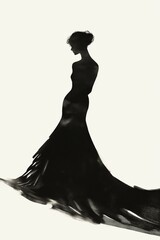 Wall Mural - Silhouette of a woman