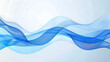 © tfk - Blue wavy lines vector banner. Abstract banner template with blue lines. Abstract illustration of vector banner. background. Generative AI.