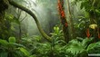 Lizards In A Tropical Rainforest Setting  2