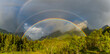 Doppelter Regenbogen auf den Lofoten Inseln