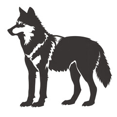 Wall Mural - vector illustration of wolf
