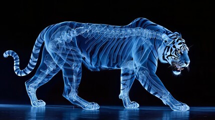 Wall Mural - Tiger in X-Ray