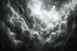 Abstract black and white clouds background,  Fantasy fractal texture,   rendering