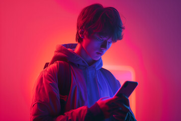 a guy with a smartphone in his hands