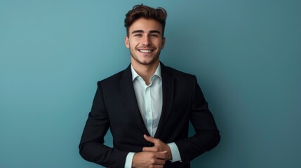 Wall Mural - Smiling Young Man in Suit