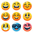 © CC0hort - Expressive Smiley Emoji Vector Design Elements: Brighten Your Projects with Joyful Graphics