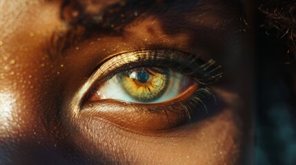 Canvas Print - A Close-up of Striking Eye