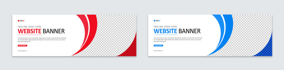 horizontal web banner design template. corporate business banner design, editable advertising banner