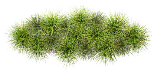Wall Mural - Aerial view green grassy ranch on transparent backgrounds 3d render png