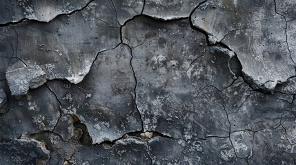 Wall Mural - Cracked concrete in a cool grey tone adds an industrial and urban feel to your textured backdrop.