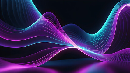 Wall Mural - abstract light wave background ,aesthetic, colorful background with abstract shape glowing in ultrav