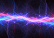 Purple lightning, electrical background abstract