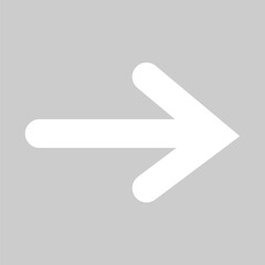 Wall Mural - Share icon with arrow. White arrow icon on grey background. flat design arrow pointing backward icon. right, next, forward, proceed straight, symbol for direction. Vector illustration. Eps file 104.