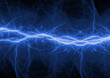 Blue lightning, electrical background abstract