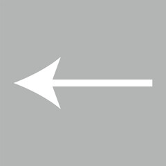Wall Mural - Share icon with arrow. White arrow icon on grey background. flat design arrow pointing backward icon. right, next, forward, proceed straight, symbol for direction. Vector illustration. Eps file 105.