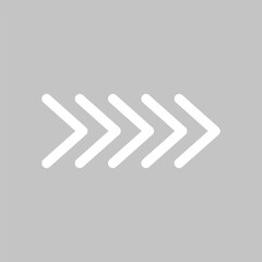 Wall Mural - Share icon with arrow. White icon on grey background. flat design arrow pointing backward icon. right, next, forward, proceed straight, symbol for direction. Vector illustration. Eps file 109.