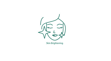 Sticker - Vector Icon: Skin Brightening Treatment Symbol