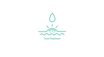 Canvas Print - Vector Icon: Acne Treatment Skincare Symbol