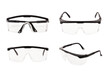 © Min Wan - Protective black plastic eyeglasses with transparent background