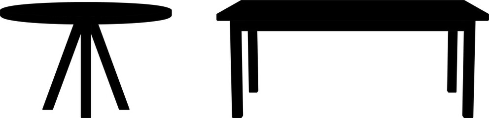 table simple clipart icon on white background