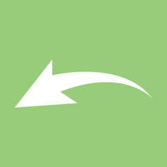 Wall Mural - White Arrow icon isolated on green background. Arrow icon in trendy design style. Back Arrow vector icon modern and simple flat symbol for web site, mobile app, UI. Vector illustration. Eps file 131.