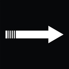 Wall Mural - White Arrow icon isolated on black background. Arrow icon in trendy design style. Back Arrow vector icon modern and simple flat symbol for web site, mobile app, UI. Vector illustration. Eps file 140.