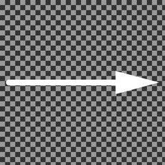 Wall Mural - Share icon with arrow. White icon on transparent background. flat design arrow pointing backward icon. right, next, forward, proceed straight, symbol for direction. Vector illustration. Eps file 141.