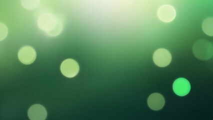 Blurry bokeh illuminating with a luxuriant lush luminance of green gradient glow