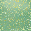 Green background with golden polka dots. Watercolor illustration.