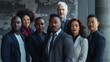 portrait shot diverse group of business professionals Modern multi ethnic business team standing and looking at camera,ai generate hyper realistic 