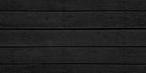 Wall Mural - old monochrome wooden deck flooring background showing wood grain, nails. grey timber wood oak panels used as background with blank space for design. outdoor wooden floor.