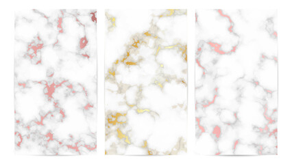 Wall Mural - Set of marble texture backgrounds