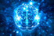 brain hologram, AI generated