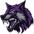 purple wolf logo, AI generated