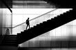 man on stairs, AI generated