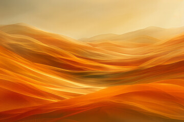 Sticker - Desert Dunes of Silk: Abstract Ripples in Warm Tones,