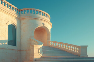 Poster - Circle of Serenity: A Modern Take on Classical Architecture,