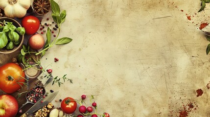 Poster - Abundant Fruits and Vegetables on Table. Generative AI