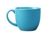 © Chatchawan - A blue coffee cup sits on a white background, transparent background.
