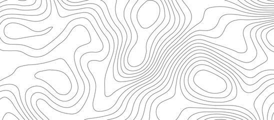 Wall Mural - White background topography contour map with black curve lines .luxury topographic wavy pattern and geographic grid map design .
