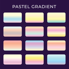 Poster - a vector design for a colorful gradient set 